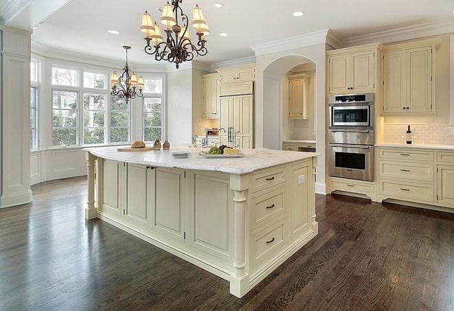 hardwood-look laminate floors in a newly renovated kitchen in Dixon Springs TN